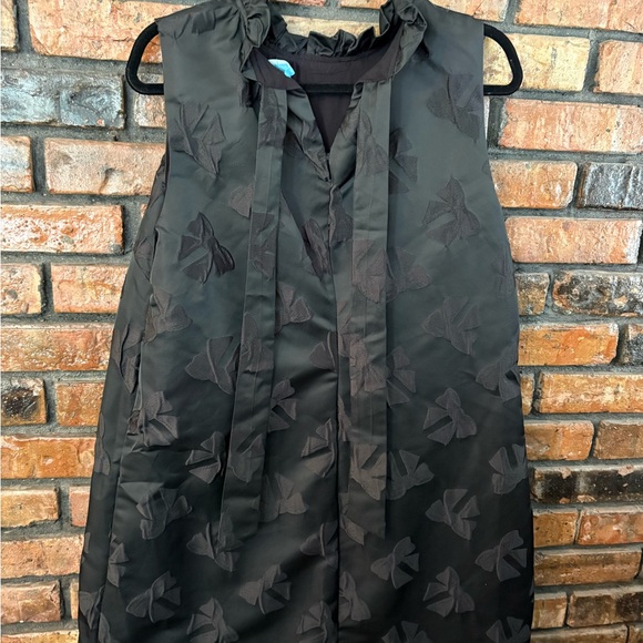 Draper James Black Midi Dress with Bow Pattern - Picture 2 of 2